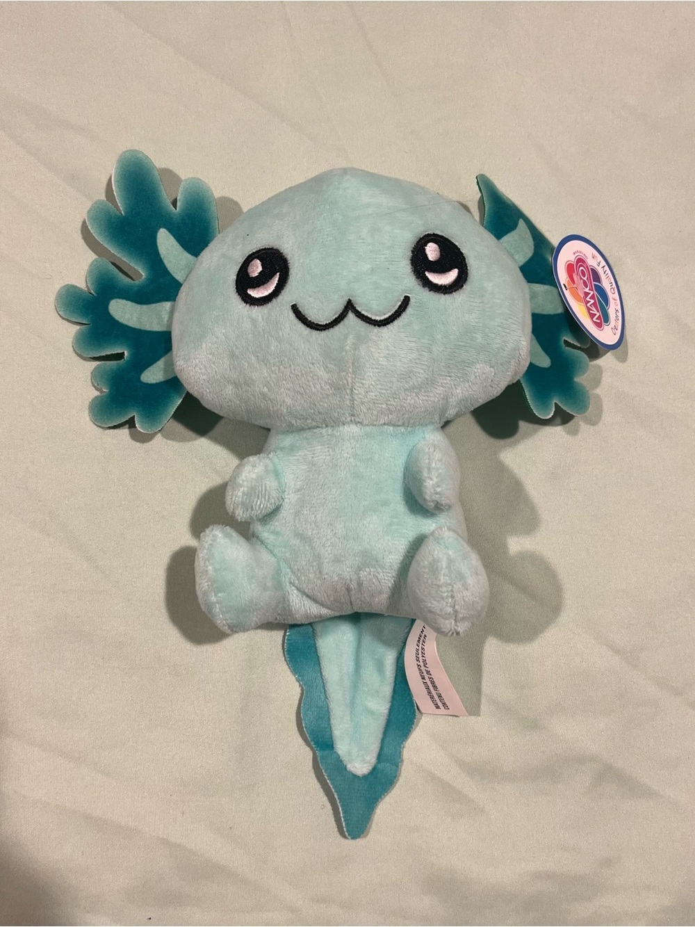 7″ Teal axolotl stuffed animal